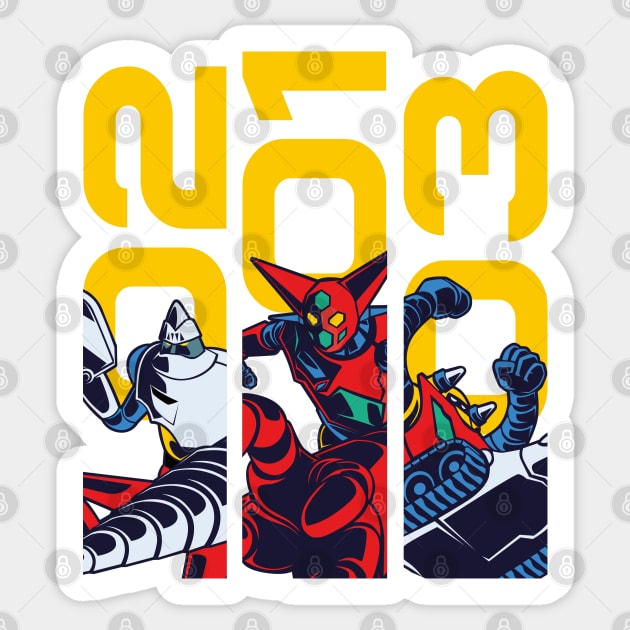 258 Getter Trio Sticker by Yexart